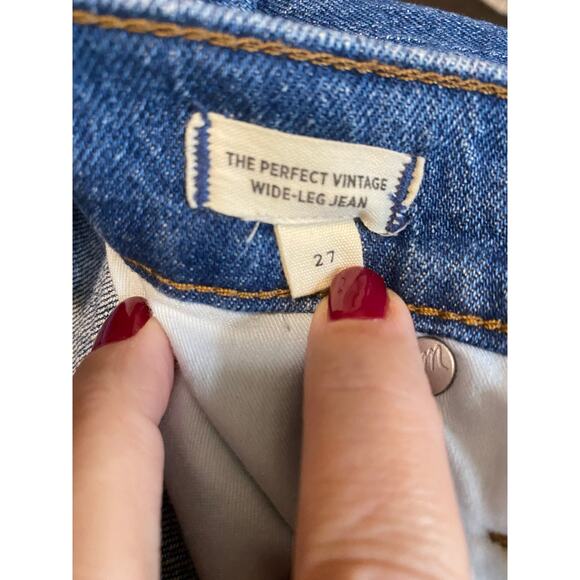 Madewell The Perfect Vintage Wide-Leg Jean in the harvey wash comfort stretch 27 - Picture 8 of 10